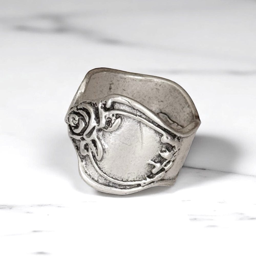 5 For $25💫Trendy Modish Silver Spoon Ring